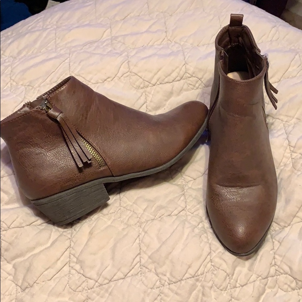 Brown booties